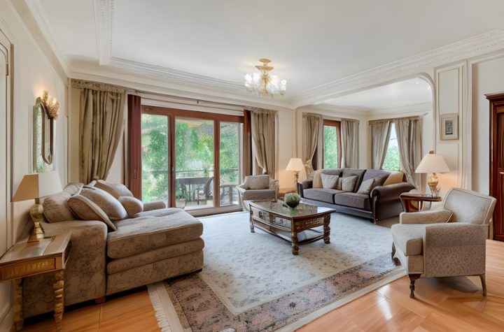 Photo living room chandelier